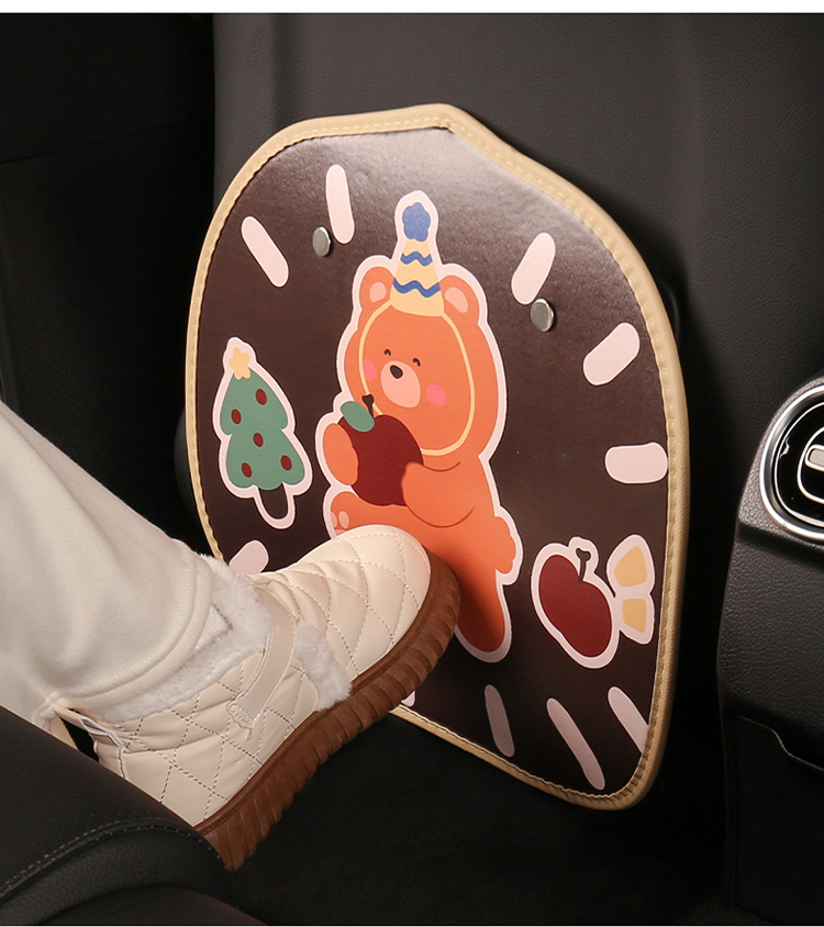 Cartoon cute variety of car seat back anti-kick pad dirt-resistant and easy to clean universal rear seat back anti-dirt protection