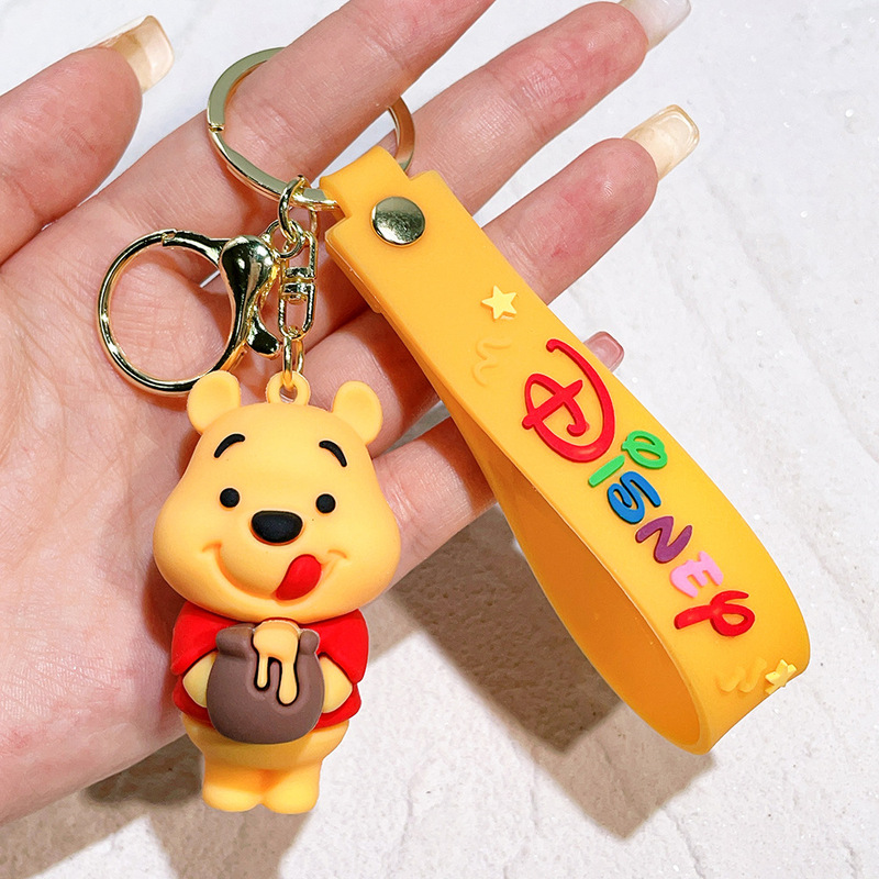 漫画かわいいウィニグマアニメ人形シリコンキーホルダーかばんストラップカップル小さなギフト人形機|undefined