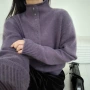 高领宽松新款显瘦针织衫