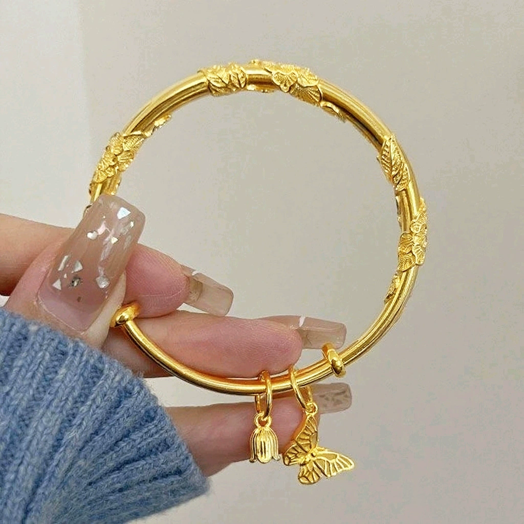 Bracelet 925 sterling silver, adjustable women's bangle, simple elegant design
