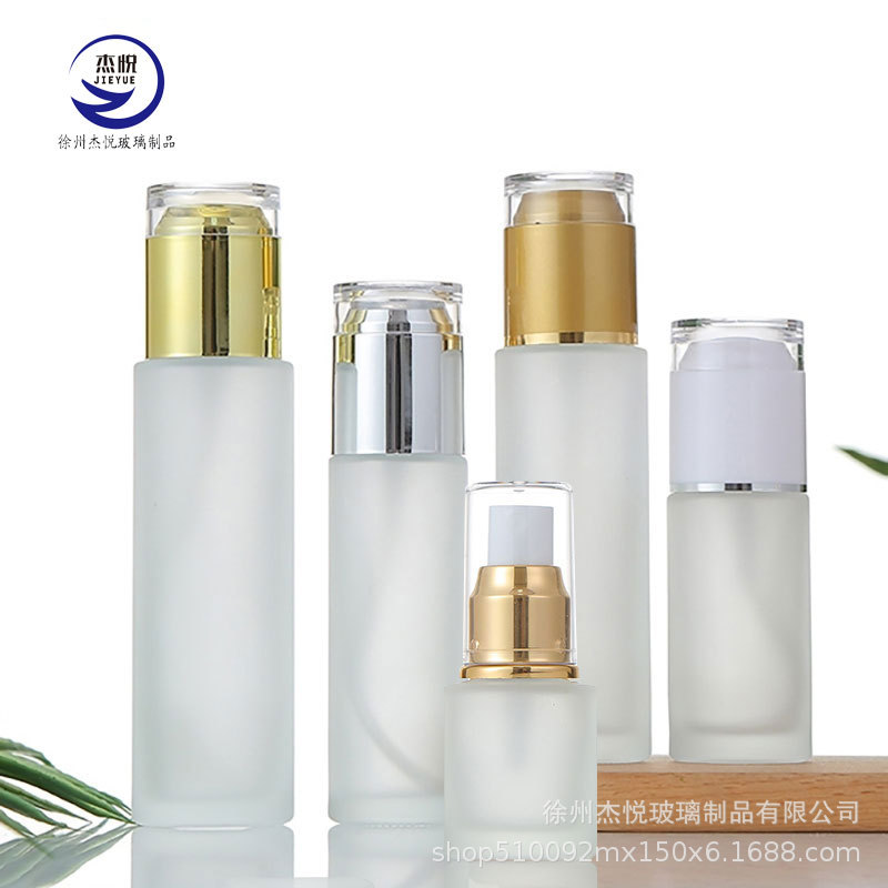 现货磨砂喷雾瓶 玻璃乳液瓶 精华瓶化妆品分装瓶印刷LOGO