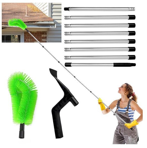Amazon Eaves Pipe Gutter Cleaning Brush No-Climb High Roof Gutter Filter Brush Sewer Cleaning Brush