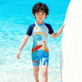 儿童泳衣男童中小童2026年新款男孩速干泳装宝宝防晒连体游泳装备