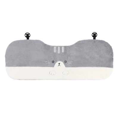 Headrest Cat Claw Car Neck Pillow - cats-paw-cushion-gray-rear
