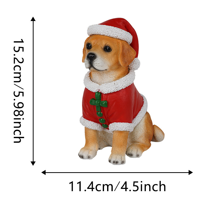 クロスボーダースポットクリスマス模擬犬かわいいラブラドール犬屋内ホリデー像樹脂装飾装飾品|undefined