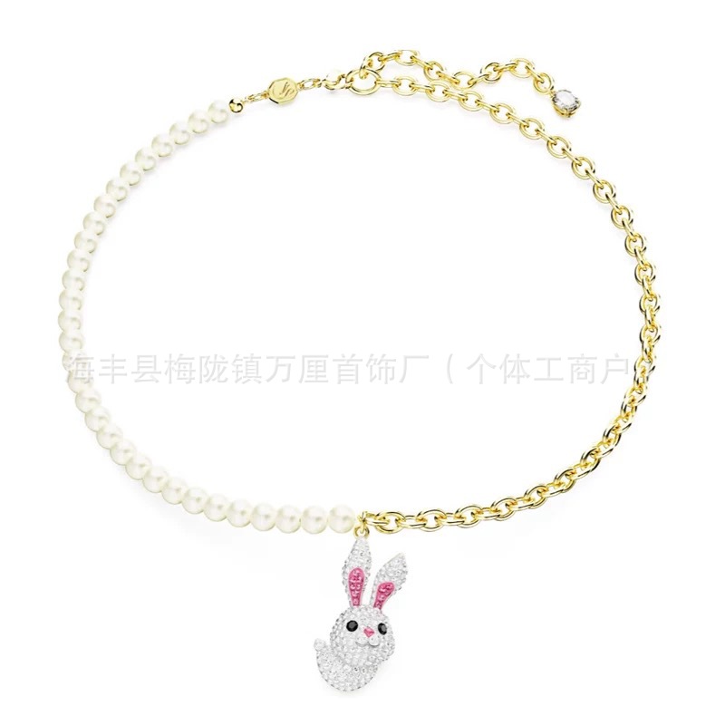 珍珠兔子项链【黄金色】