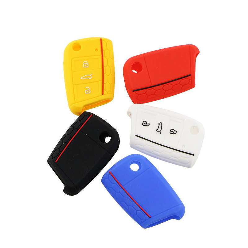Applicable to Volkswagen Jialv Lingdu New Lavida Bora Golf 7 Tiguan L Car Silicone Key Case Chain Key Set