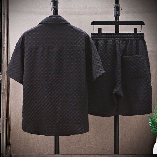 Men's Summer Set Short-Sleeve T-Shirt Shorts Sports Set Loose Casual Set Stylish One-Piece Outfit