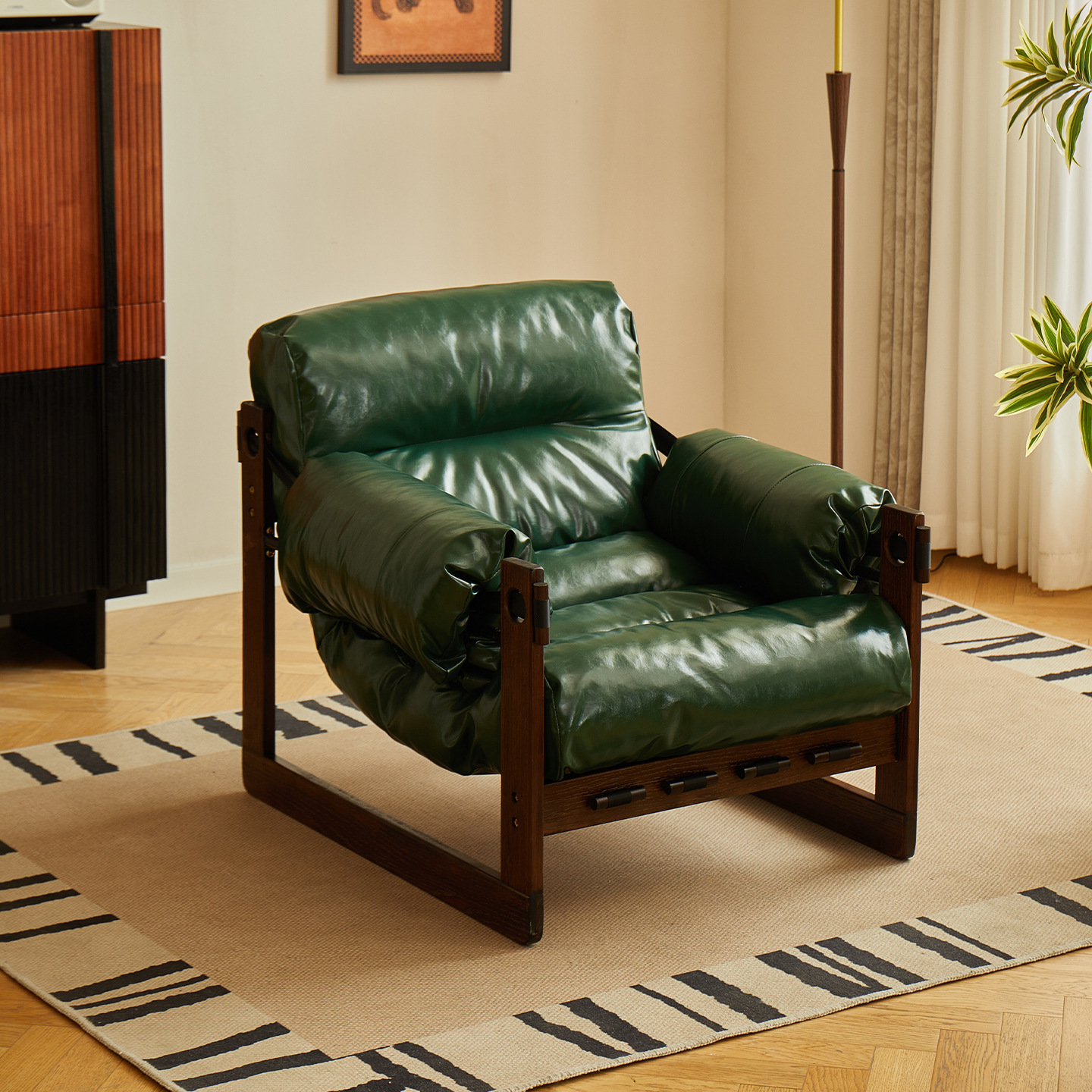 Jersey chair green [oil wax leather material]