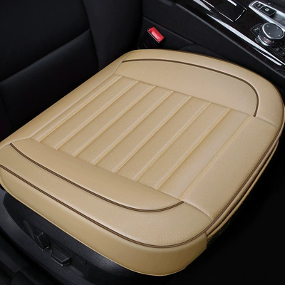 3d car seat cushion – Four Seasons Pad - beige-perforated-leather-front-row
