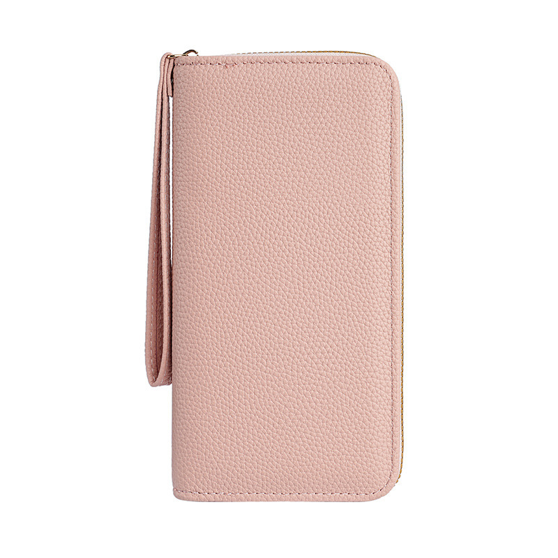 新品ライチレディースロング財布手首クラッチバッグ大容量レディース財布携帯電話バッグwallet|undefined
