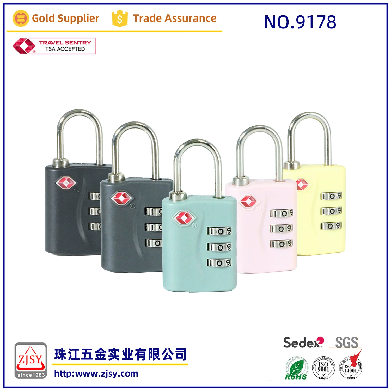 New hanging lock high -quality customs password hanging TSA9178 lock anti -theft password lock easily and portable