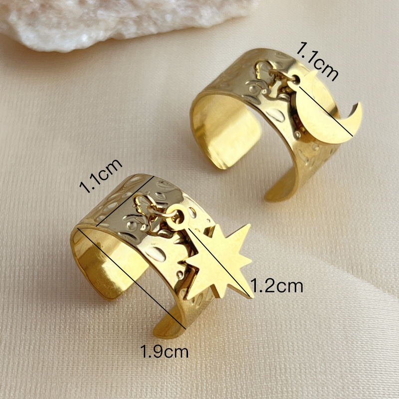 Simple Style Heart Shape 304 Stainless Steel Plating Rings 1 Piece display picture 1