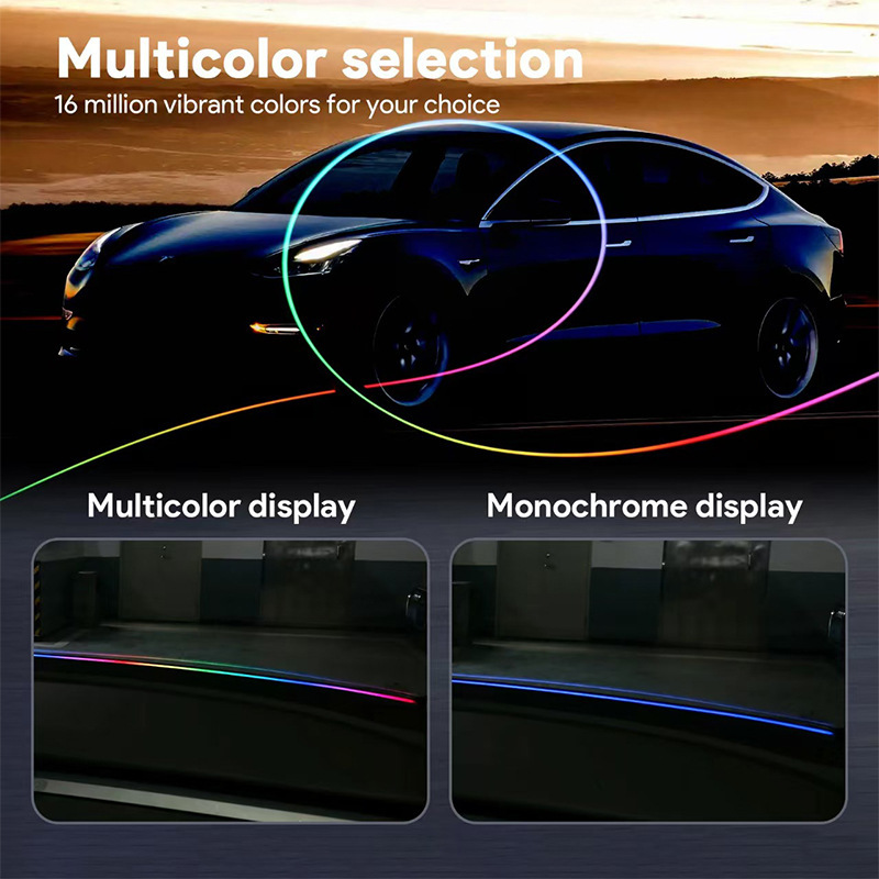 Tablero de instrumentos de control central del automóvil delantero sellado tipo barra oculta luz de atmósfera de color fantasma luz de atmósfera USB universal image 4