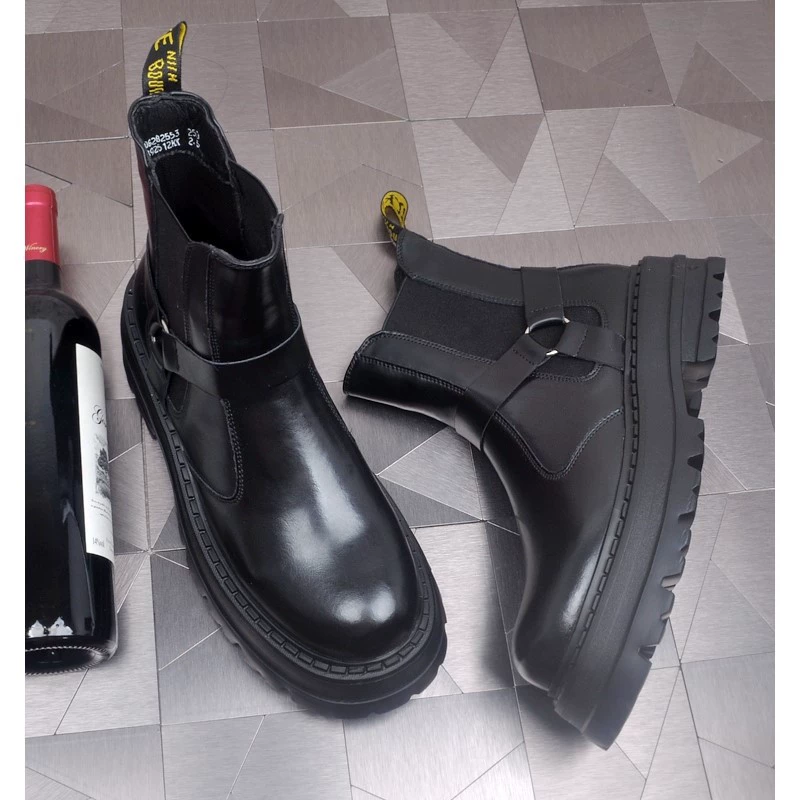 Кожаные сапоги челси мужские сапоги