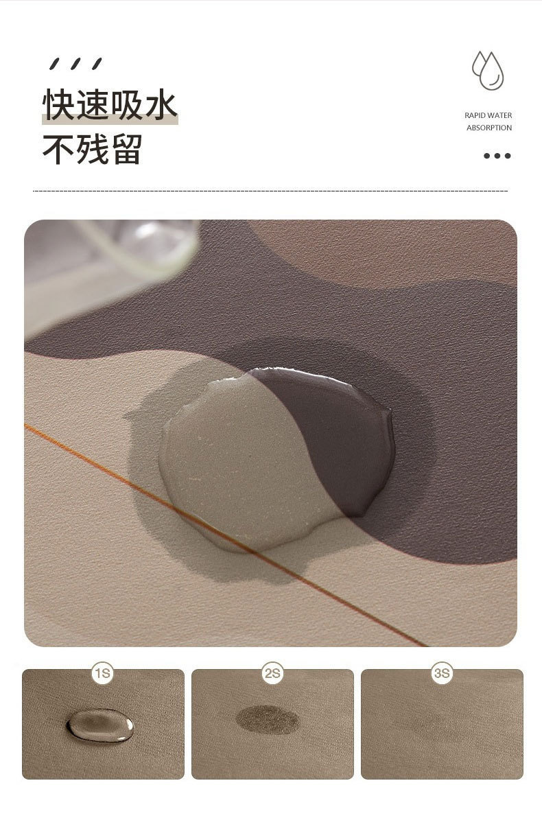 Cartoon Car-Themed Household Bathroom Mat, Water-Absorbent Non-Slip Foot Mat, Diatomaceous Earth Toilet Carpet, Bathroom Entrance Mat