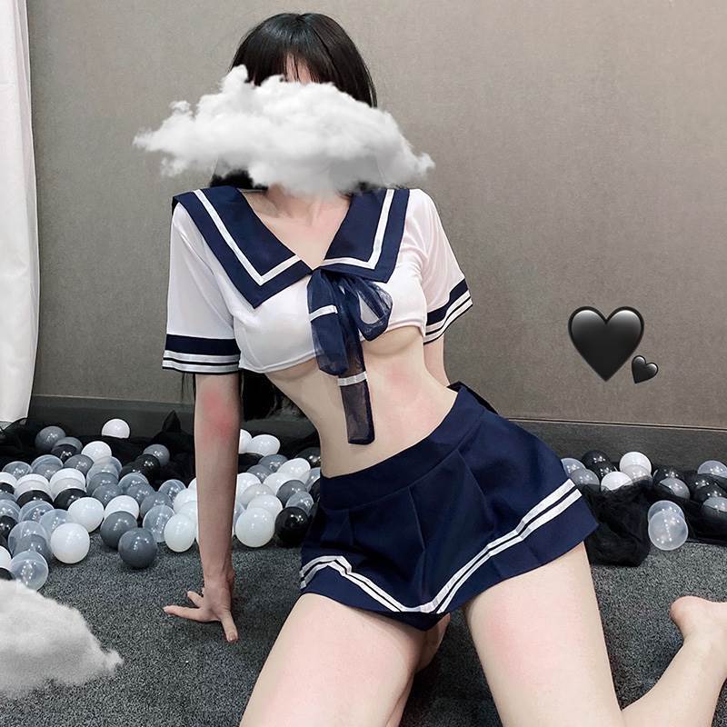 Sexy Lingerie Maid Uniform Temptation Sexy Ultra-Short Skirt Sailor Jk Student Outfit Lingerie Set