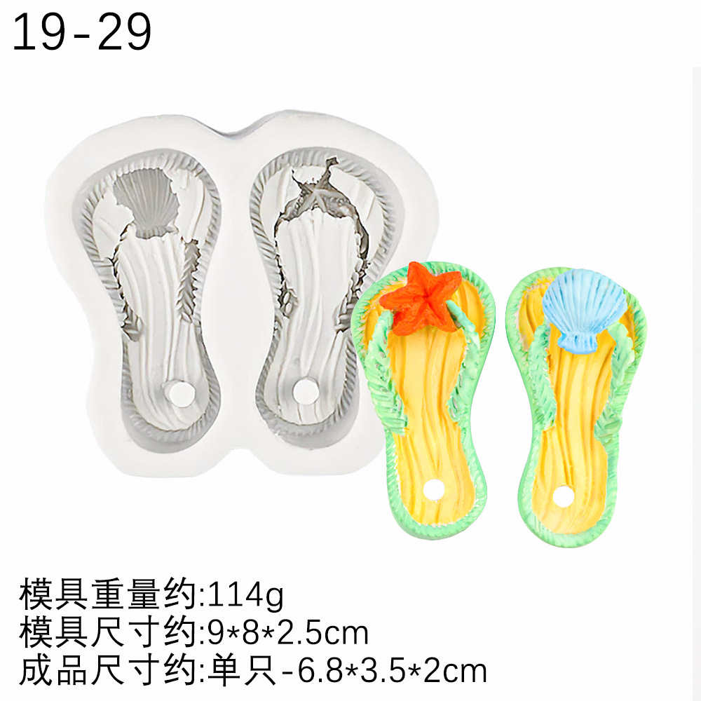 Baby Algodón Zapatos Zapatillas Decoración Molde de silicona Molde de jabón hecho a mano Molde colgante de yeso aromático Molde de chocolate