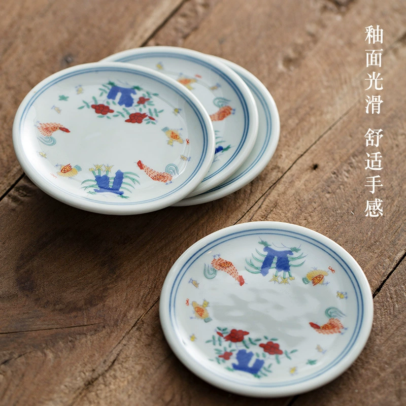 Чайная чашка-ложка из Китая Weixin, подогревной подстаканник и блюдце в виде ручной росписи, керамический набор чая кунг-фу, принадлежности для домашней чайной церемонии