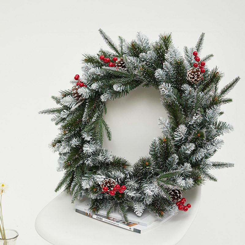 40 / 50 / 60cm guirlanda de Navidad decoración de Navidad colgante ventana colgante de pared de alta calidad pe guirlanda mixta