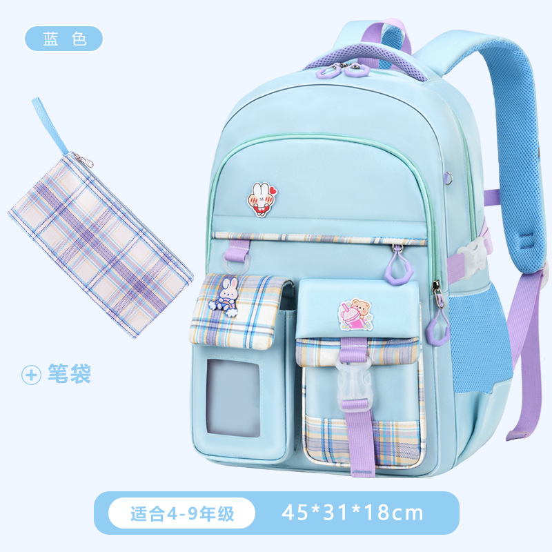 Nueva mochila escolar de estudiantes de secundaria, niñas de gran capacidad para reducir la carga 3 - 6 - 9 - 12 grados mochila de hombro para niños ligera