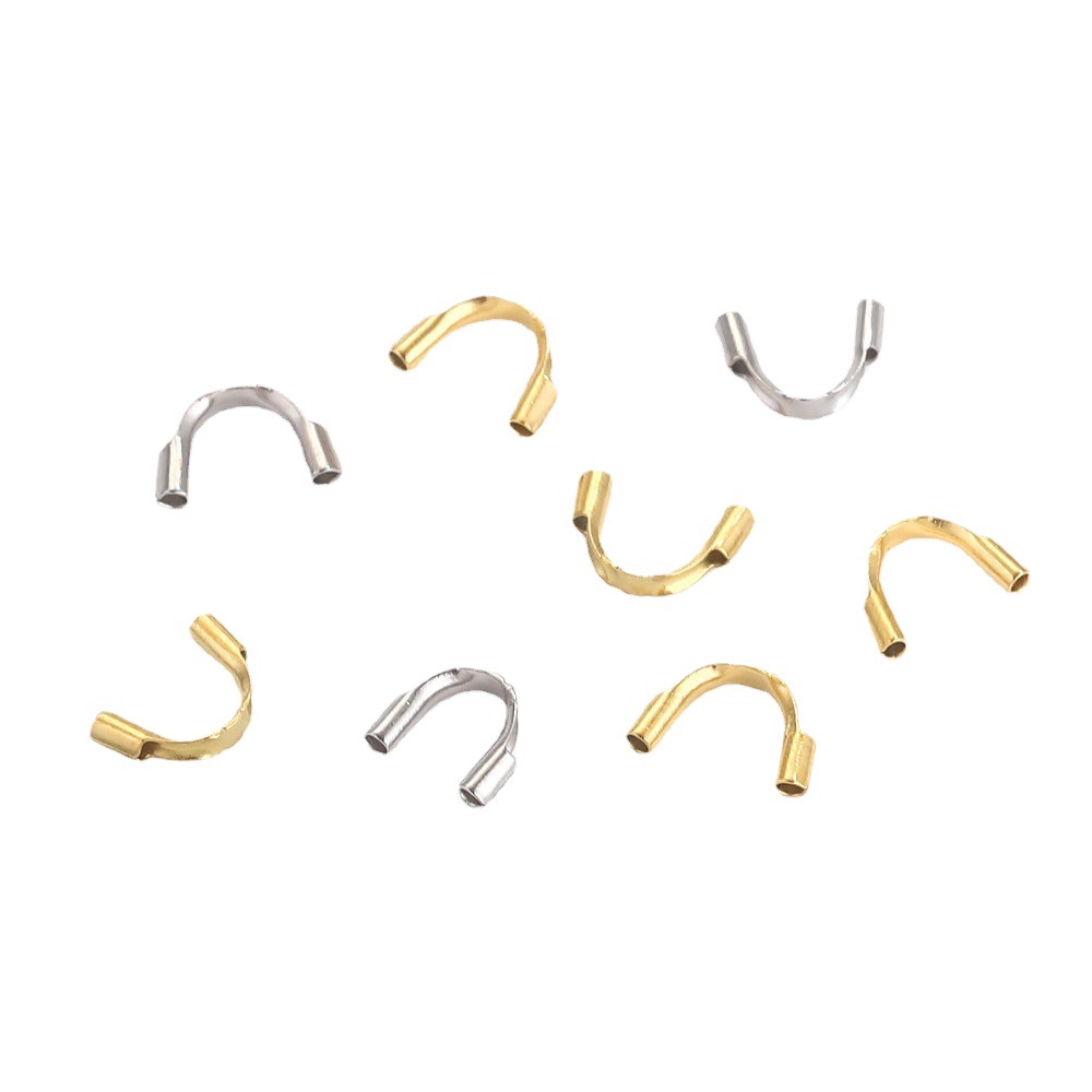 Acero inoxidable tubo en forma de U protector de alambre vacío chapado en oro color-Retención de titanio acero herradura cierre hebilla DIY accesorios de la joyería