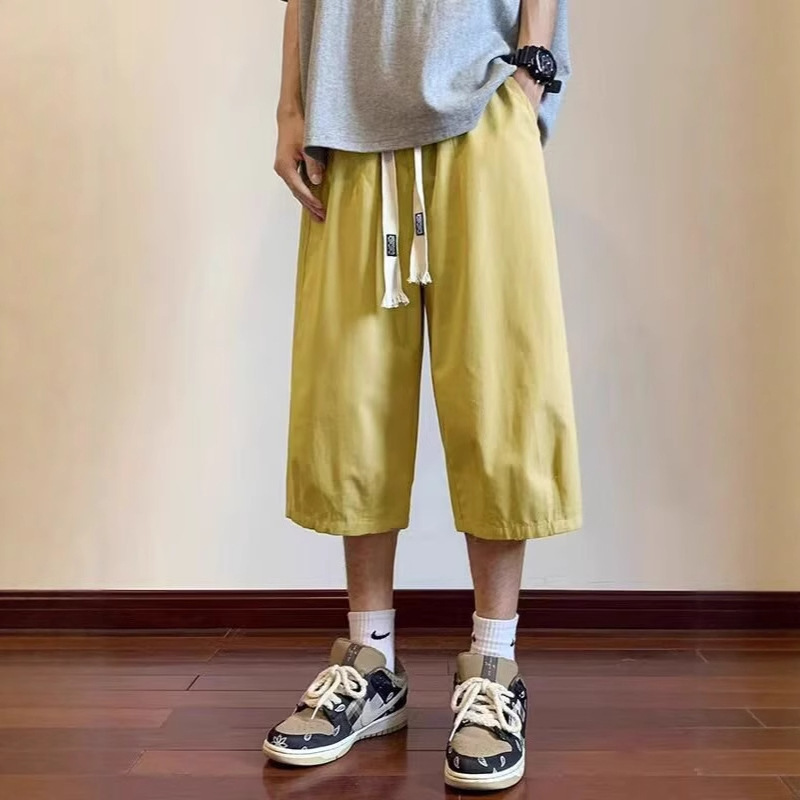 2025 Summer Men's Z Shorts Thin Quick-Drying Breathable Cargo Pants Straight Casual Pants Large Size 8XL Sports Cropped Pants