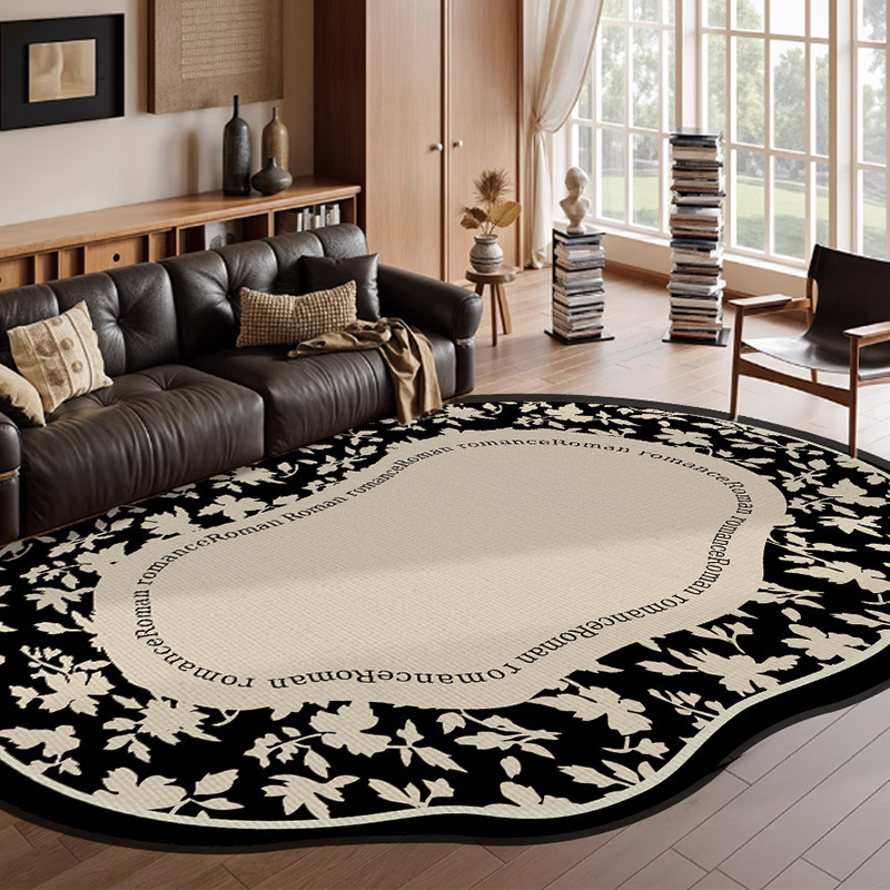 Alfombras sala de estar dormitorio americano forma alfombra de cama impermeable sofá francés sin cuidado esteras de suelo irregulares silenciosas