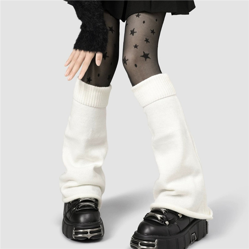 Fairisland Snowflake Knitted Socks Autumn and Winter Retro Nordic Style Warm Heap Socks Korean Style Girl Atmosphere Sense Leg Cover