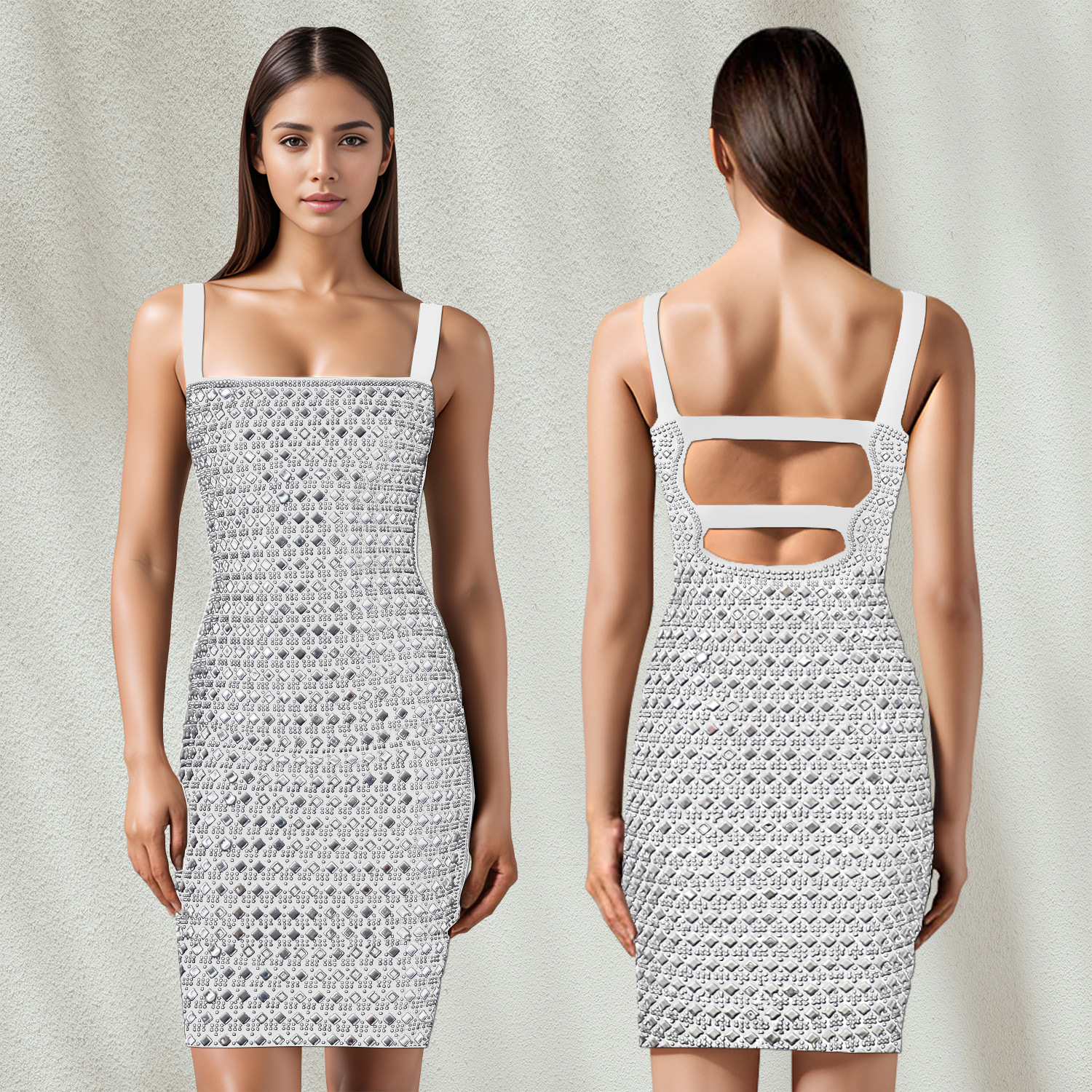 C7198 Aliexpress transfronterizo amazon ropa de moda europea y americana vestidos de mujer sexy vestidos delgados de perforación caliente image 5