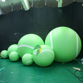 厂家直销PVC充气网球模型体育馆网球场美陈装饰户外活动球形气模