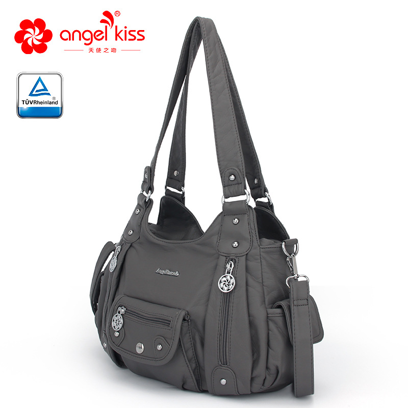 Amazon nuevo multi-funcional bolso de las mujeres multi-color tie-dyed pu casual hombro bolsa de mensajero al por mayor