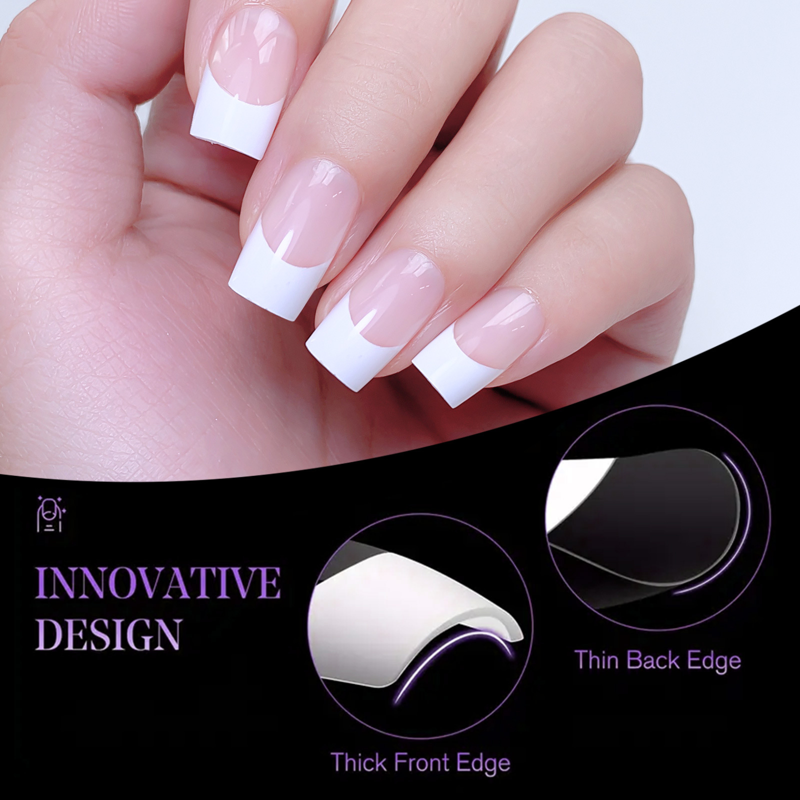 Simple Style Solid Color Plastic Nail Patches display picture 5