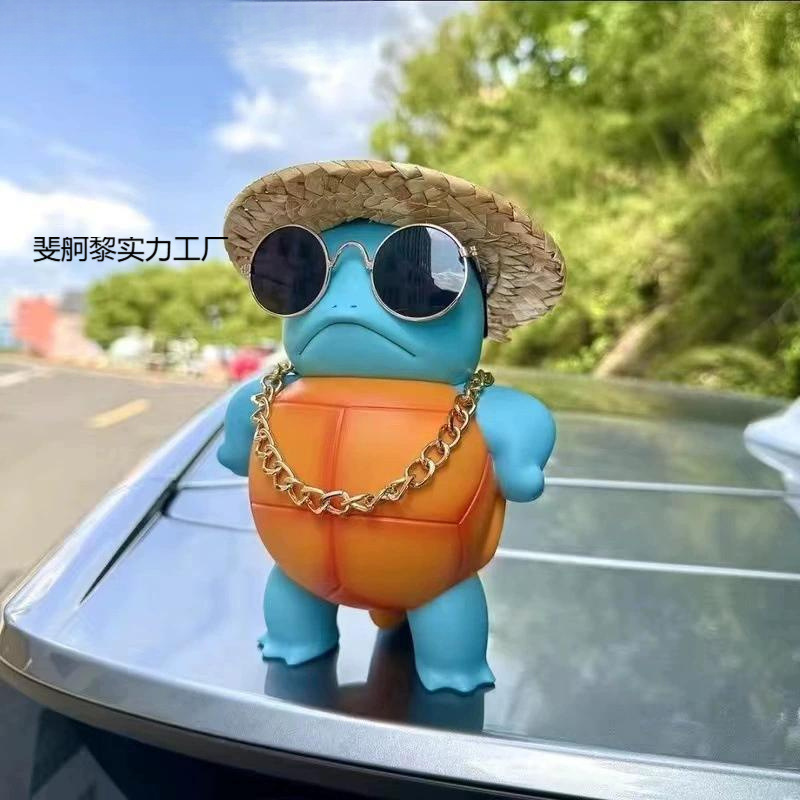 创意卡通杰尼龟汽车公仔车载装饰车顶网红爆款创意|undefined
