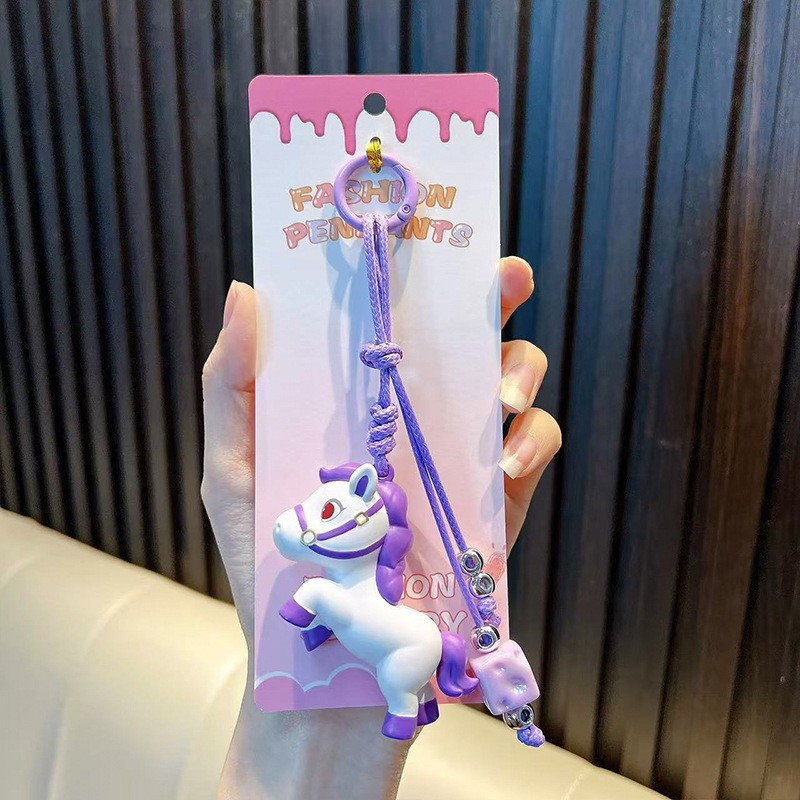 포니 스퀘어 매듭 태슬-퍼플