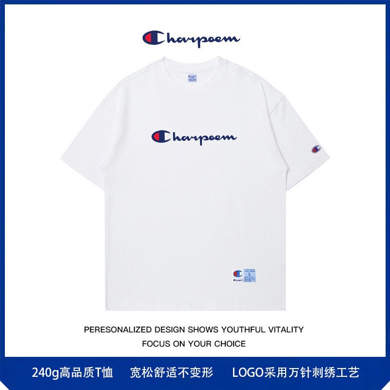 Champion Graffiti 2026 Summer New Heavyweight 240g High-Quality Couple Fashion Trendy Loose Short-Sleeve T-Shirt for Men Champion Graffiti 2026 Summer New Heavyweight 240g High-Quality Couple Fashion Trendy Loose Short-Sleeve T-Shirt for Men