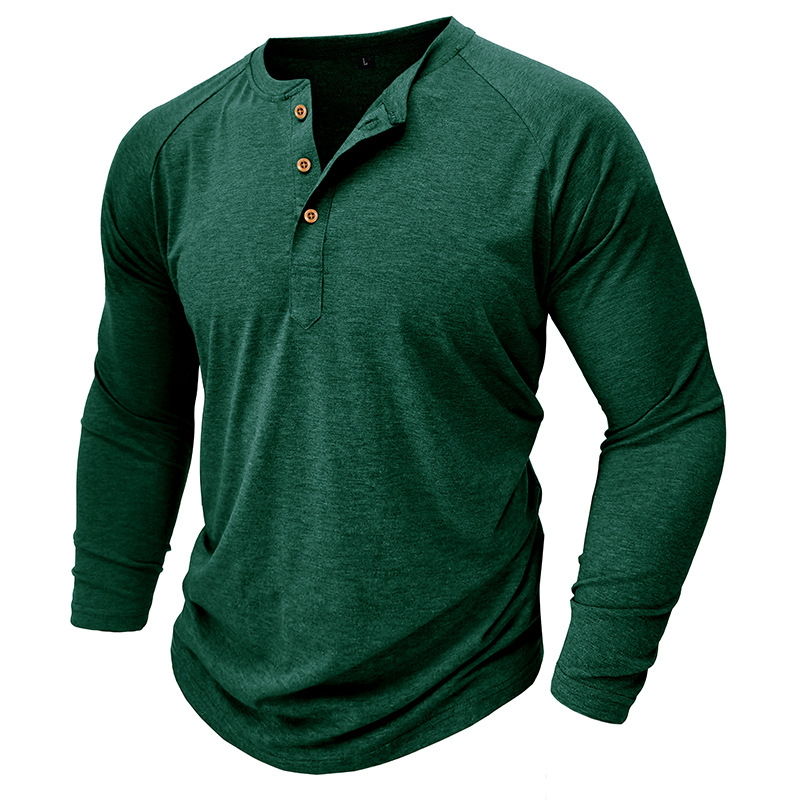 autumn and winter men's long-sleeved T-shirts, men's bottoming shirts, men's t-shirt clothing processing_voghion.com