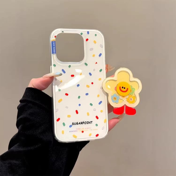Korean Style Ins Stand Suitable for Iphone17Pro Apple Phone Case 15Pro New Model 14 Girl Style 16 Double Layer
