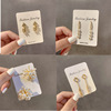 Universal fashionable earrings, design silver needle, Korean style, internet celebrity, Chanel style, trend of season