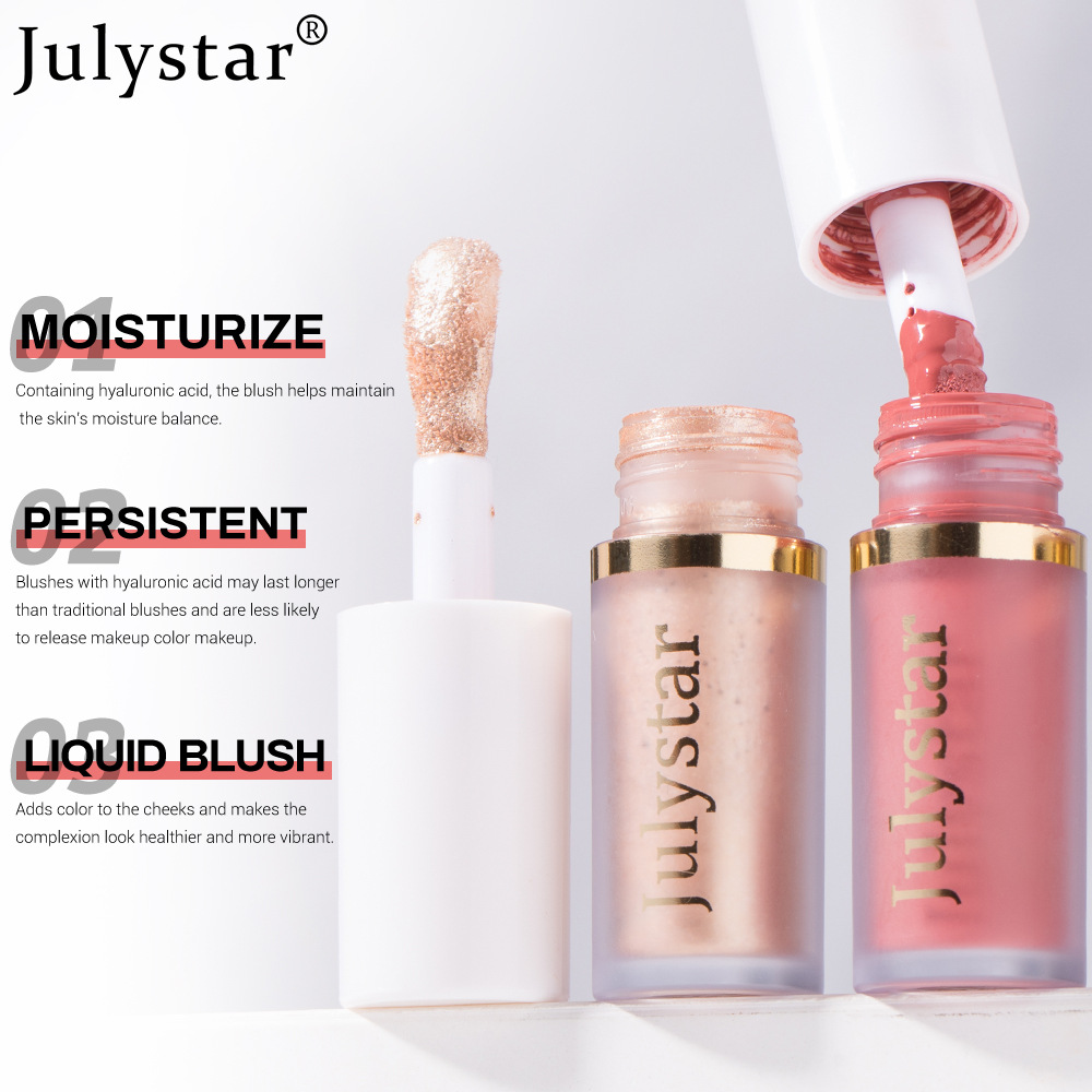 Julystar Facial Brightening High-Gloss Contouring Liquid, Lip Pearl Single Portable Moisturizing Blush Blush Wholesale undefined