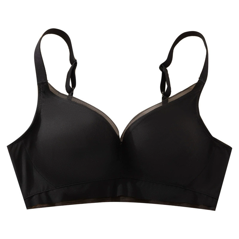 Silk comfortable push up bra, wireless bra