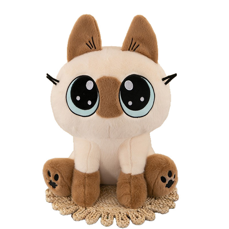 座るシャム猫小豆ぬいぐるみかわいい安い周辺人形子供の誕生日プレゼント人形卸売|undefined