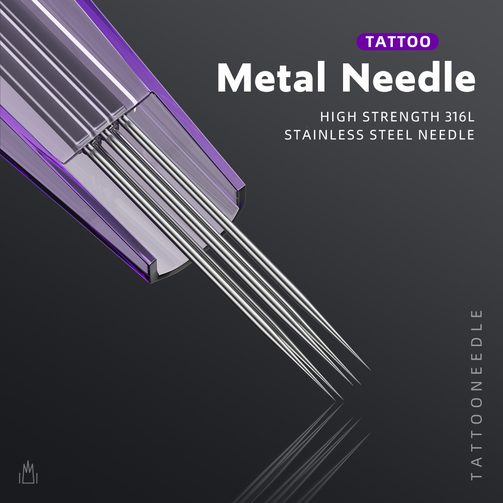 Tuffking tatuaje media luna aguja púrpura secante nebulización aguja de tatuaje herramienta de tatuaje equipo de tatuaje suministros de tatuaje