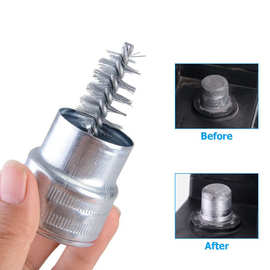 现货汽车电池电瓶刷蓄电池清洁工具电瓶桩头清洁刷夹钢丝刷洗车