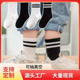 儿童袜子男女中大童袜秋冬学院运动袜10岁女童袜子条纹棉袜 批发
