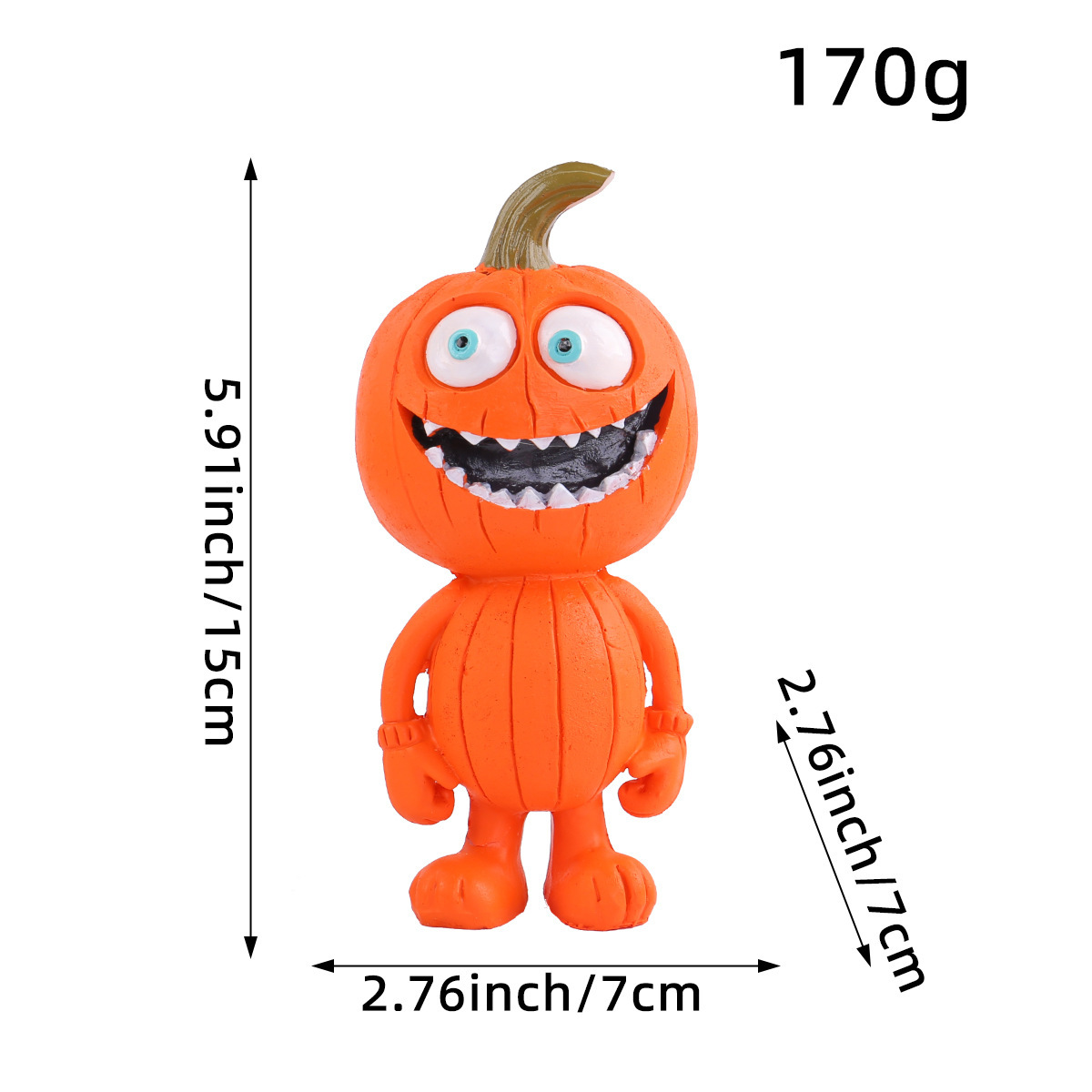 Resina de Halloween calabaza de pie muñeca decoración de patio fiesta atmósfera decoración de muñeca de cabeza de calabaza de resina