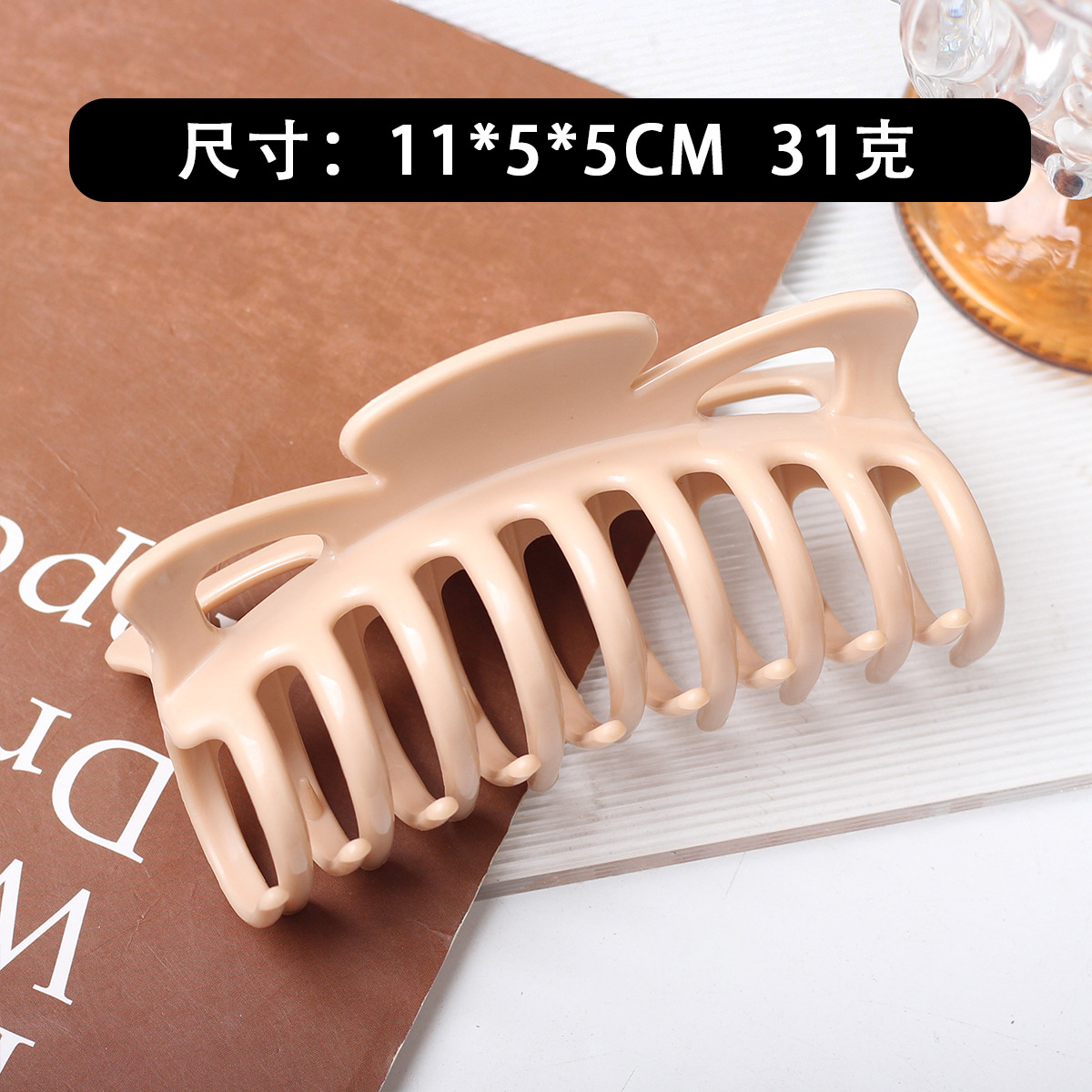 Amazon venta caliente gran clip de agarre de silicona suave 12 cm clip de monstruo damas garras de cabello pintura de goma estilo coreano adornamiento para el cabello