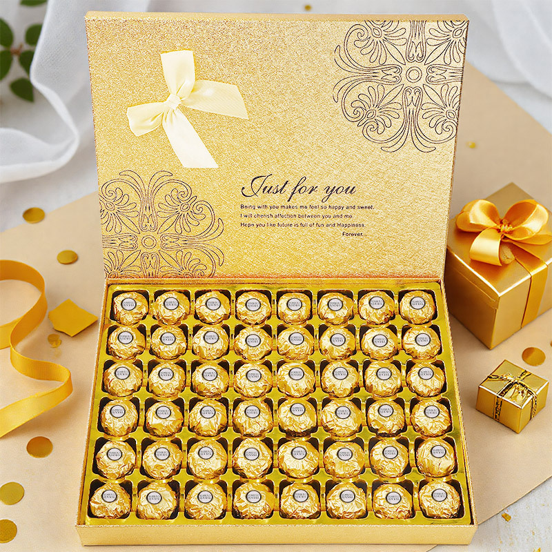 Genuine Ferrero Golden Romantic Gift Box [48 pieces.] Gift Bag