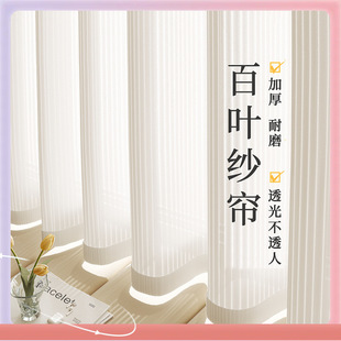 ✅ Dreamy Translucent Sheer Curtain Sunshade Vertical Blinds Bathroom Blackout White Sheer Balcony Privacy Partition New Model
