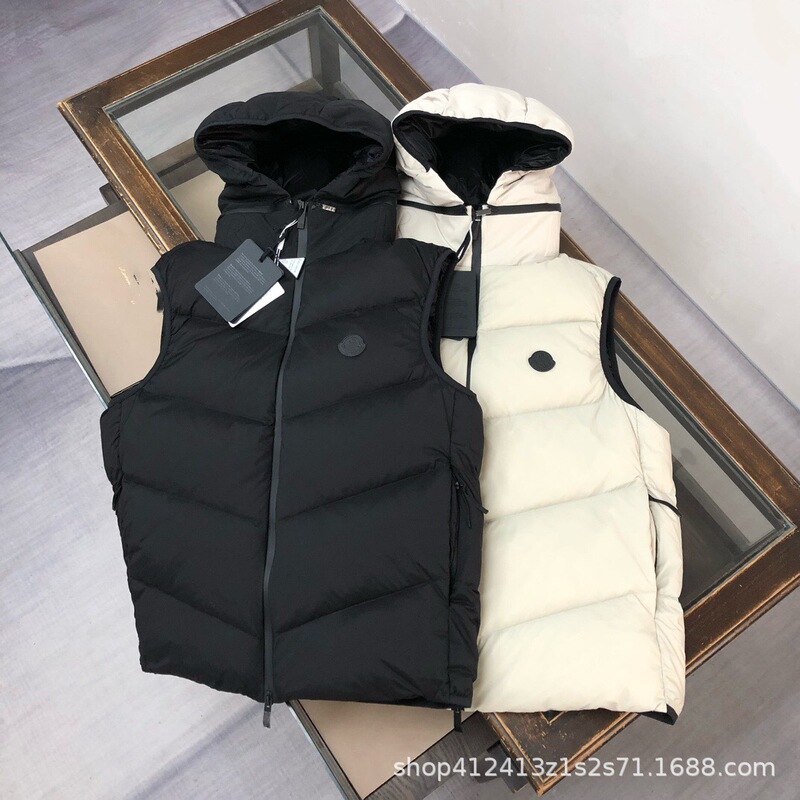Mengjia's New Hat, down Vest, Winter Style Vest, Warm Mengkoumiao Outdoor Hooded Jacket, down Coat